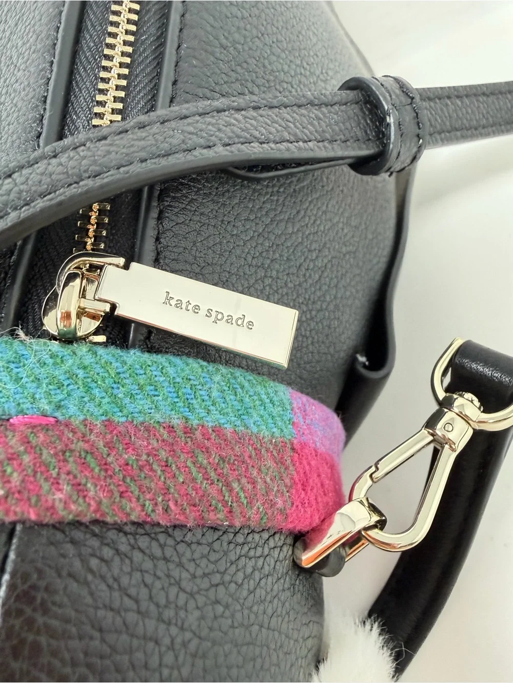 Kate Spade New York Morty Penguin Crossbody Bag Black White